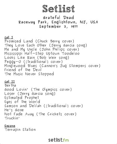 setlists grateful dead 1977