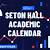 seton hall spring calendar