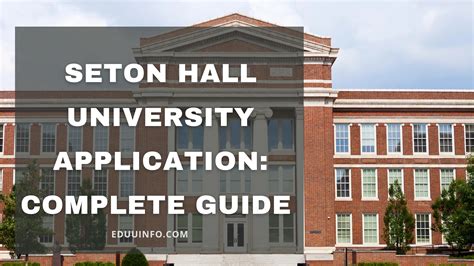 seton hall university applicant portal