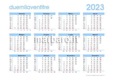 settimane dell anno 2023