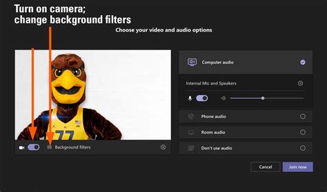 Setting Background Filters In Teams