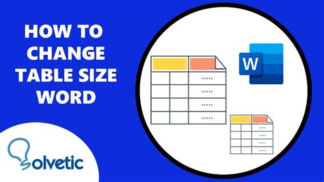 Setting Table Size In Word