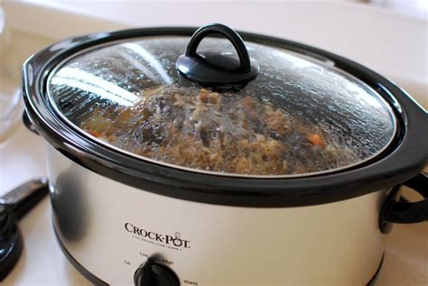Setting the crock pot