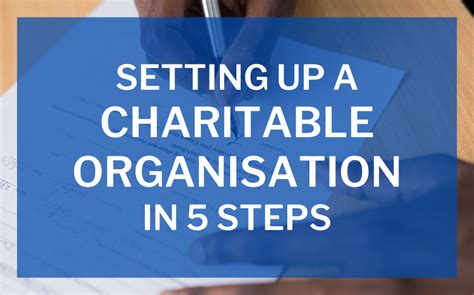 setting up as a charity