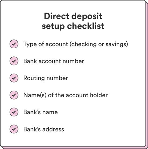 setting up direct deposits