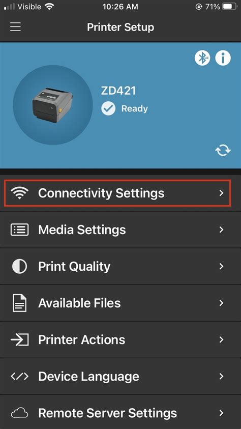 Setting Zebra Printer