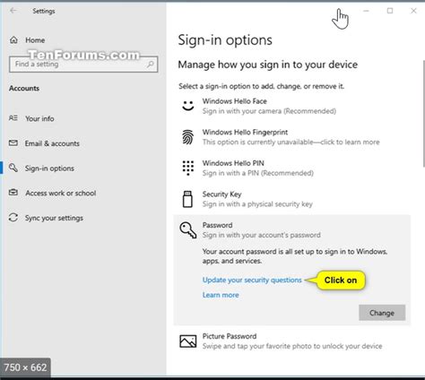 settings accounts sign-in options privacy