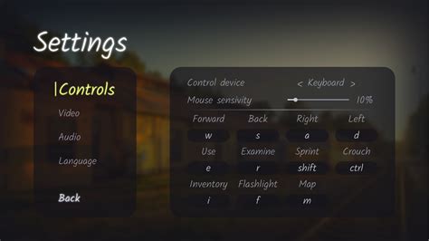 Settings And Game