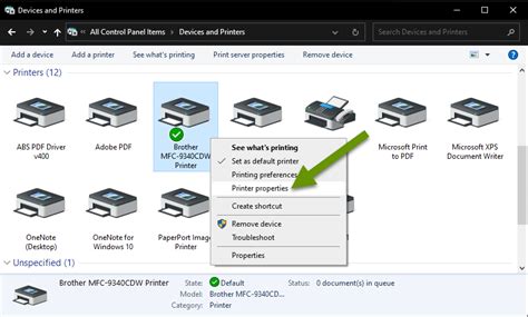 settings devices printers and scanners