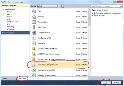 Settings File Vs App.config C#