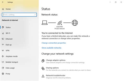 settings network 