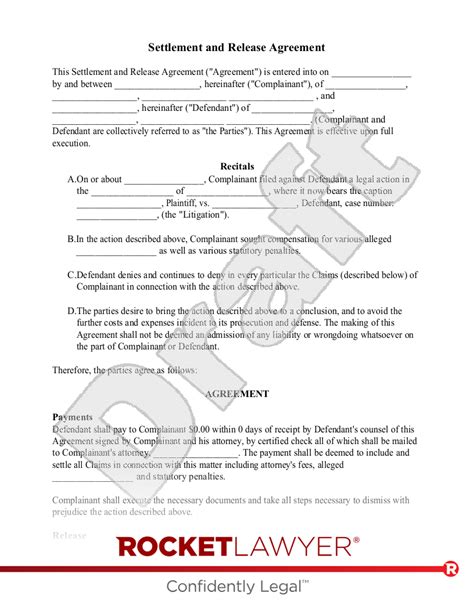 12+ Settlement and Release Agreement Templates PDF, Word, Google Docs
