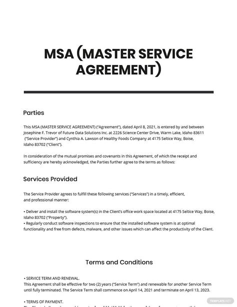 settlement group msa i