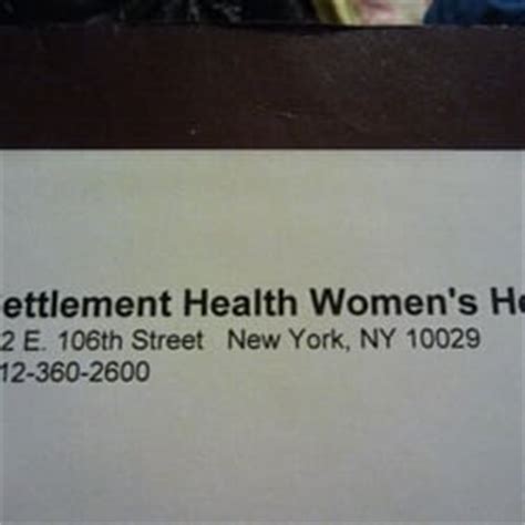 settlement health 212 east 106th street