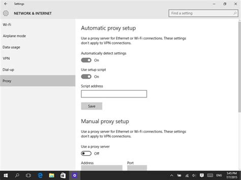 setup script for proxy