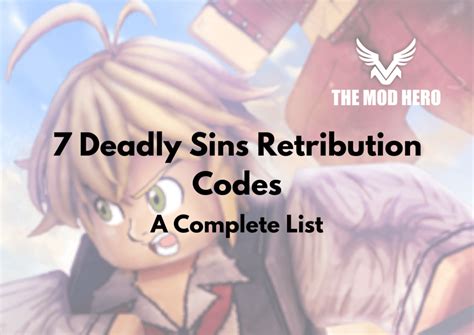 seven deadly sins retribution codes list