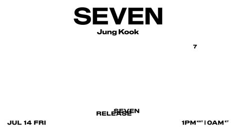 seven jungkook release date