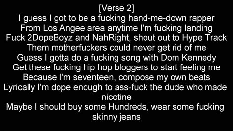 seven lyrics tyler