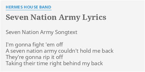 seven nation army songtext