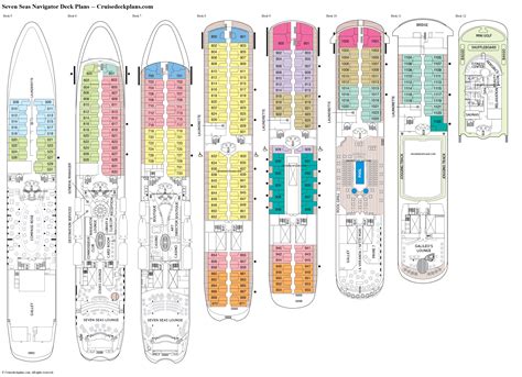 Seven Seas Navigator Deck Plan