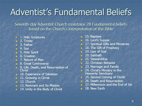 seventh day adventist beliefs and practices