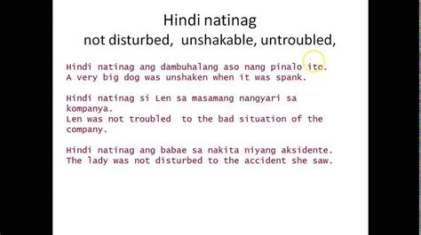 several meaning in tagalog sentence