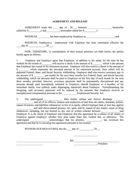 severance waiver and general release