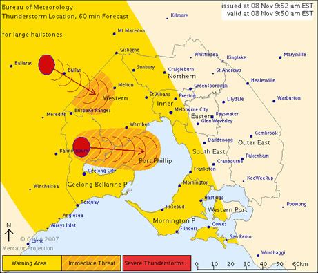 severe weather warning melbourne today