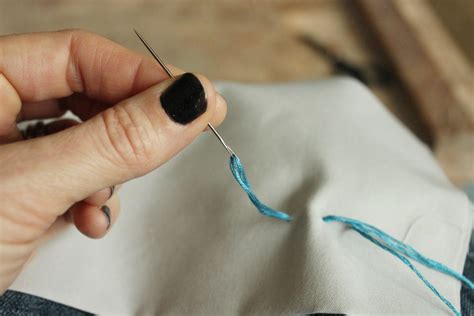 sew a needle pulling thread
