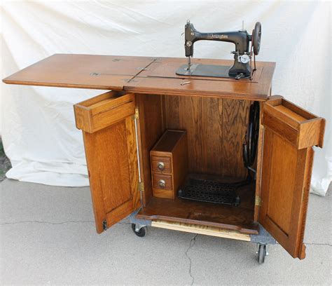 Sewing Machine Cabinet Oak