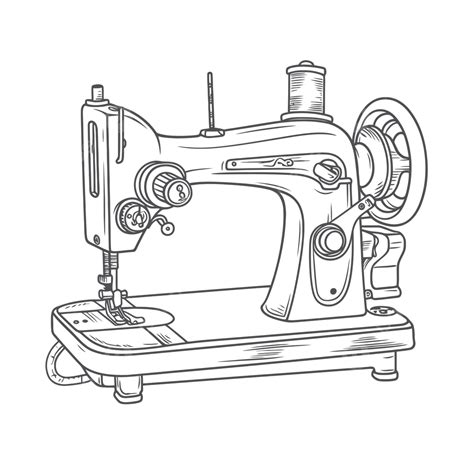 Sewing Machine Drawing Design