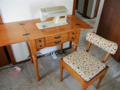Sewing Machine Table With Chair