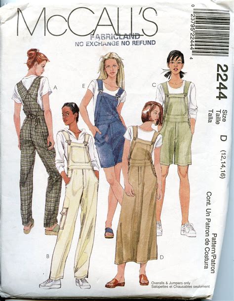 Sewing Pattern For Bib Overalls
