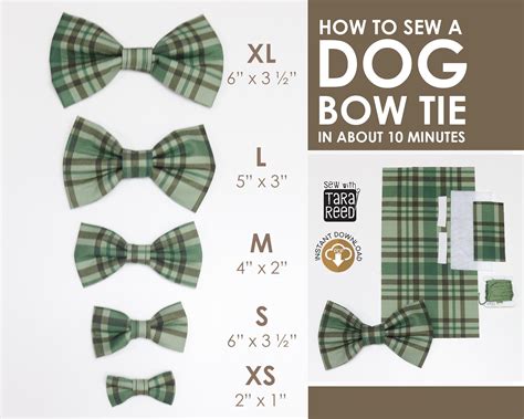 Sewing Pattern For Dog Bow Tie