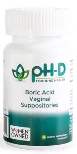 Boric acid suppositories for BV, yeast infections. 30 vegan capsules