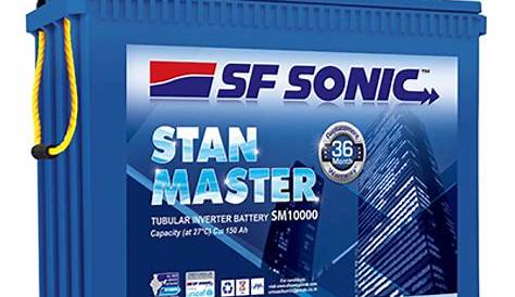 Sf Sonic Inverter Battery Price List 2018 Sm 8500 12 V 150 Ah Tubular At