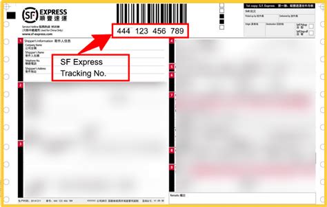 sf express tracking number information