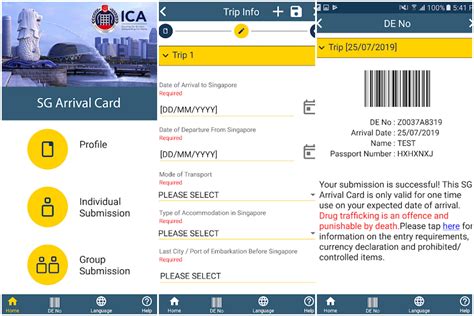 sg arrival card singapore ica
