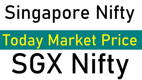 sgx nifty in singapore exchange