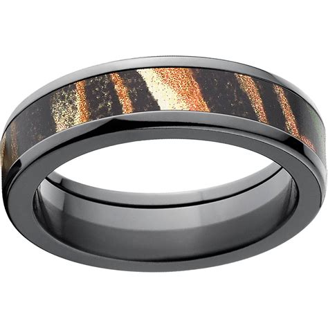 Shadow Grass Men's Camo 8mm Stainless Steel Wedding Band with Polished