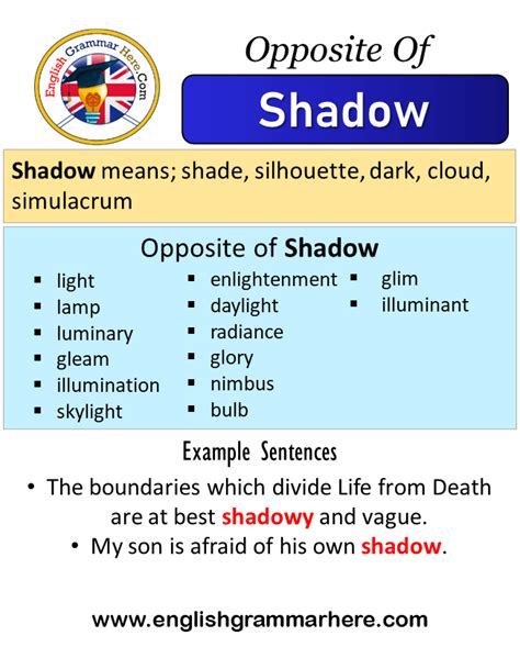 shadow meaning in english with example
