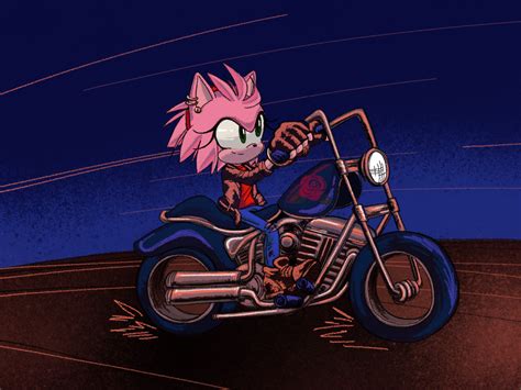 shadow the hedgehog and amy motorcycle