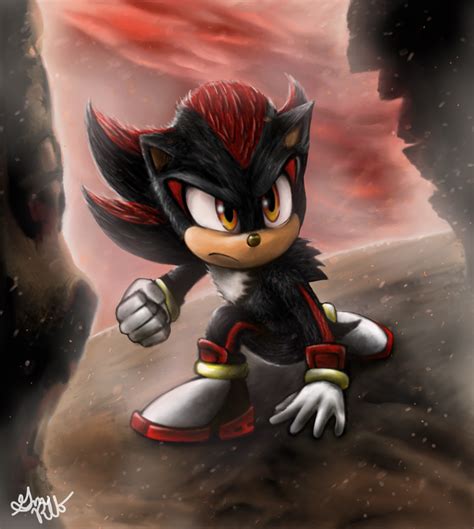 shadow the hedgehog in sonic 3 movie fan art