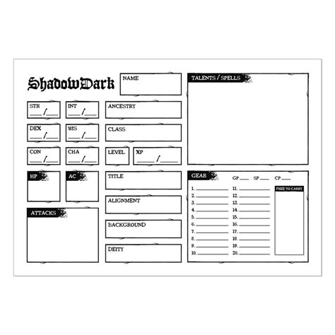 shadowdark rpg basic rules