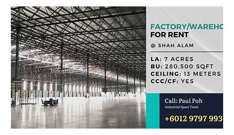 Shah Alam Warehouse for Rent RM1.10 psf, Seksyen 32, Shah Alam