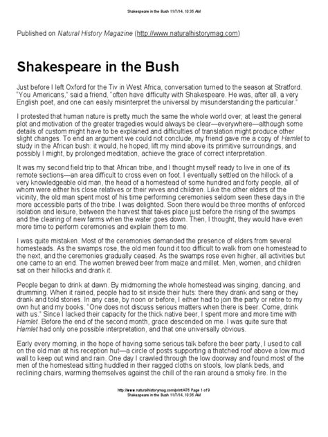 shakespeare in the bush pdf
