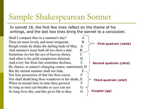 shakespeare most often used sonnet structure