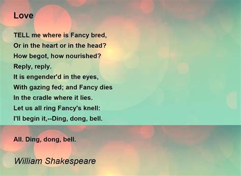 shakespeare poem on love