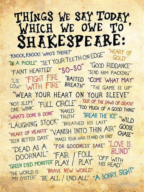 shakespeare sayings that we use today