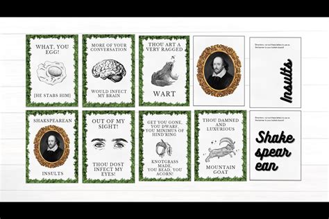 shakespearean insults poster